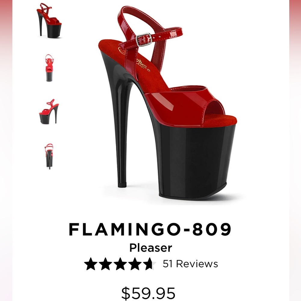Pleaser heels, 8 inches high size 10.
